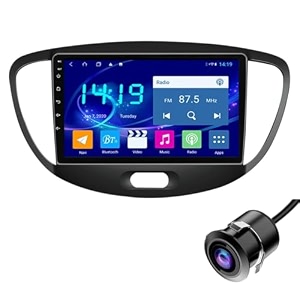 modorwy original 9 qled car media player with car play amp android auto  android stereo os 13  1gb32gb  free ahd camera  frame compatible with hyundai i10 2008-20141 year replacement warranty