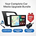 Modorwy Original 9” QLED Car Media Player with Car Play &amp; Android Auto | Android Stereo OS 13 | 1GB+32GB | Free AHD Camera | Frame Compatible with Hyundai i10 Grand Nios(1 Year Replacement Warranty)