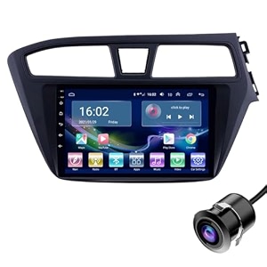 modorwy original 9inch hd qled car android stereo  2gb ram amp 32gb rom  os 13 double din car multimedia player  incl ahd rear camera amp frame compatible with hyundai eon- 1 year warranty