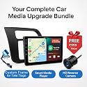 Modorwy Original 9” QLED Car Media Player with Car Play & Android Auto | Android Stereo OS 13 | 1GB+32GB | Free AHD Camera | Frame Compatible with Tata Tiago- 1 Year Warranty