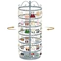 MODOWEY Rotating Earring Holder Organizer Metal Display Stand, 6 Tiers Grey