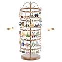 MODOWEY Rotating Earring Holder Organizer Metal Display Stand 5 Tier Bronze