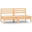 Modular Middle Sofa Solid Pinewood Outdoor Furniture for Terrace Patio Balcony Weather-Resistant Durable Comfortable Seating Easy Assembly Modern Design