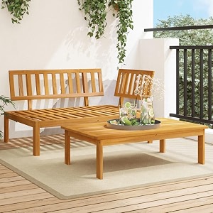 Modular Outdoor Sofa Set Solid Acacia Wood