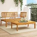 Modular Outdoor Sofa Set Solid Acacia Wood