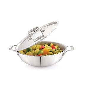 MODWARE Tri Ply Stainless Steel Kadhai with