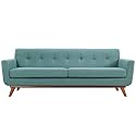 Modway Engage Mid-Century Modern Upholstered Fabric Sofa in Laguna