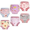 MOEMOE BABY Training Underwear 6 Packs 100% Cotton Absorbent Potty Training Pants for Toddler Boys and Girls 9 Years