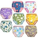 MOEMOE BABY Training Underwear 8 Pack Cotton Potty Training Pants for Toddler Boys and Girls 2-7T