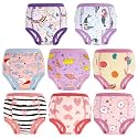 MOEMOE BABY Training Underwear 8 Packs Soft Cotton Absorbent Potty Training Pants for Toddler Boys and Girls 9 Years
