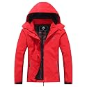 MOERDENG Women's Rain Jacket Hooded Hiking Jacket Softshell Windbreaker
