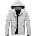 MOERDENG Women's Rain Jacket Hooded Hiking Jacket Softshell Windbreaker