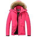 MOERDENG Women's Waterproof Ski Jacket Winter Warm Hooded Snow Coat