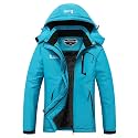 MOERDENG Women's Waterproof Ski Jacket Warm Winter Snow Coat Mountain Windbreaker Hooded Raincoat