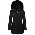 MOERDENG Womens Warm Winter Puffer Coat Waterproof