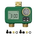 MOES 2 Zone Water Timer, Brass Fittings, Rain Delay, No Wi-Fi Required