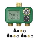 MOES 3 Zone Water Timer, Brass Fittings, Sequential Watering, No Wi-Fi