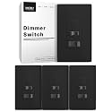 MOES Dimmer Switch 4 Pack, No Neutral, 3-Way & Single Pole, 600W, Black