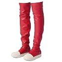 MOFEEDOUKA Thigh High Boots for Women Flat Over The Knee Round Toe Booties