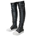 MOFEEDOUKA Thigh High Boots for Women Flat Over The Knee Round Toe Booties