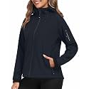 MoFiz Women's Fleece Lined Softshell Jacket Lightweight Insulated Warm Coat