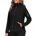 MoFiz Women's Fleece Lined Softshell Jacket Lightweight Insulated Warm Coat