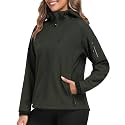 MoFiz Women's Fleece Lined Softshell Jacket Lightweight Insulated Warm Coat