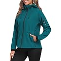 MoFiz Women's Fleece Lined Softshell Jacket Lightweight Insulated Warm Coat
