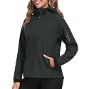 MoFiz Women's Fleece Lined Softshell Jacket Lightweight Insulated Warm Coat