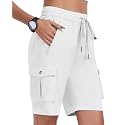 MoFiz Women's Hiking Cargo Shorts Lightweight Quick Dry with Zipper Pockets