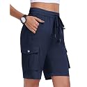 MoFiz Women's Hiking Cargo Shorts Lightweight Quick Dry with Zipper Pockets