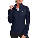 MoFiz Women Lightweight Insulated Hiking Jacket Fleece Lined Running Jacket