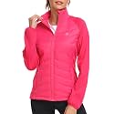 MoFiz Women Lightweight Insulated Hiking Jacket Fleece Lined Running Jacket