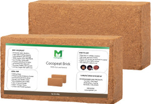 mog cocopeat brick 100 pure natural organic soil manure for plants manure 13 kg cake