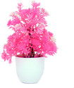 mogal Wild Artificial Plant  with Pot (16 cm, Pink)