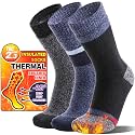 MOGGEI 3 Pairs Thermal Winter Socks for Women &amp; Men Thick Extra Warm Insulated Ski Boot Socks for Cold Weather