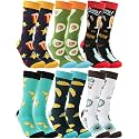 MOGGEI Funny Socks for Men Women Fun Cozy Crazy Novelty Fashion Cotton Boot Breathable Printed 6 Pairs