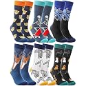 MOGGEI Funny Socks for Men Women Fun Cozy Crazy Novelty Fashion Cotton Boot Breathable Printed 6 Pairs