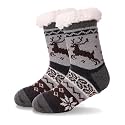 MOGGEI Girls Slipper Fuzzy Socks Kids Boys Fluffy Fleece Lined Warm Plush Sherpa Winter Child Home Socks