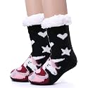 MOGGEI Girls Slipper Fuzzy Socks Kids Boys Fluffy Fleece Lined Warm Plush Sherpa Winter Child Home Socks