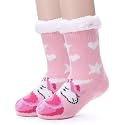 MOGGEI Girls Slipper Fuzzy Socks Kids Boys Fluffy Fleece Lined Warm Plush Sherpa Winter Child Home Socks