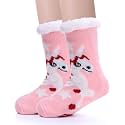 MOGGEI Girls Slipper Fuzzy Socks Kids Boys Fluffy Fleece Lined Warm Plush Sherpa Winter Child Home Socks