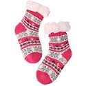 MOGGEI Girls Slipper Fuzzy Socks Kids Boys Fluffy Fleece Lined Warm Plush Sherpa Winter Child Home Socks