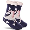 MOGGEI Girls Slipper Fuzzy Socks Kids Boys Fluffy Fleece Lined Warm Plush Sherpa Winter Child Home Socks
