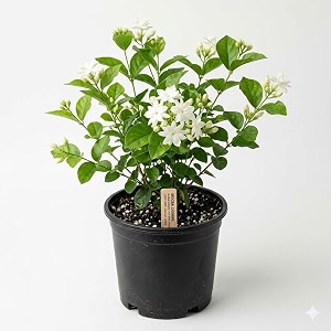 mogra jasmine live plant  arabian jasmine white flower plant  sweet fragrant indoor outdoor flowering plant for home garden balcony terrace decor  live mogra plant pack of 1