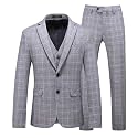 MOGU Men's Slim Fit Single Breasted Suit