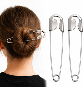 mohaati oversized safety pin korean style hair accessory hair clip -pack of 2 hair clip