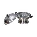 MOHAM Stainless Steel Multipurpose Oven For Kitchen|Barbeque Griller/Bati/Pizza Maker|Pizza Oven|Tandoor For Home(Silver)|(Jali,Gas Tandoor, 2 Handles)