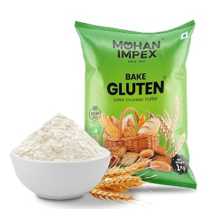 mohan impex improvised gluten powder 1kg  baking improver amp dough enhancer  increases bread volume enhances texture amp stability  perfect for mixing amp baking