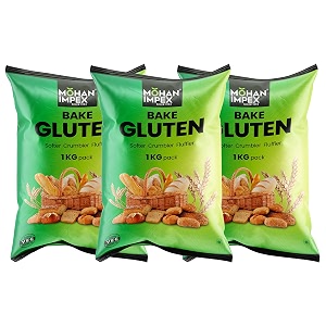 mohan impex improvised gluten powder 1kg pack of 3  baking improver amp dough enhancer  increases bread volume enhances texture amp stability  perfect for mixing amp baking
